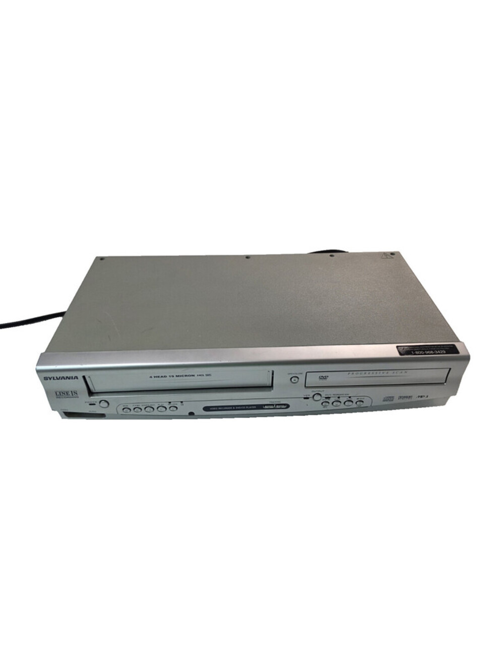 Sylvania DV220SL8 CVC VHS Combo Player Silver No Remote TESTED WORKING
